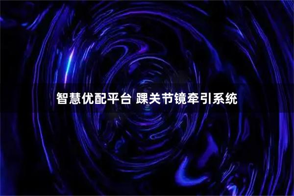 智慧优配平台 踝关节镜牵引系统