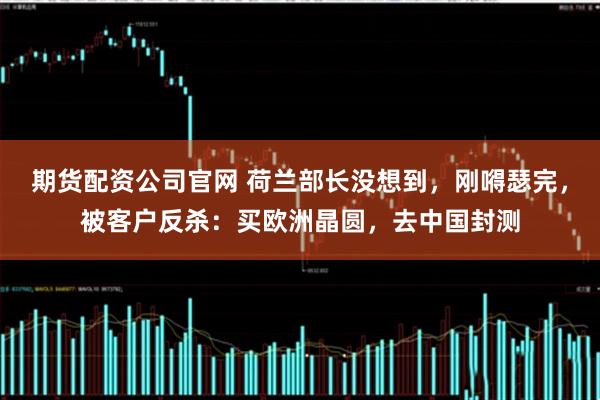 期货配资公司官网 荷兰部长没想到，刚嘚瑟完，被客户反杀：买欧洲晶圆，去中国封测